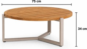 Stoel en Bank Loungeset 5 personen Wicker Taupe  Apple Bee Cocoon/Monaco