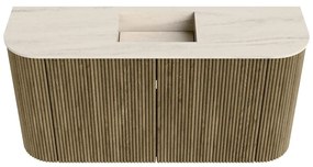 Mondiaz Joya DLux 85cm toiletmeubel ronding links/rechts dusk met wastafel faye midden 1 kraangat meli