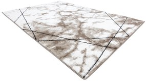 Tapijt modern COZY Lina, geometrisch , marmer - Structureel,  twee poolhoogte , bruin
