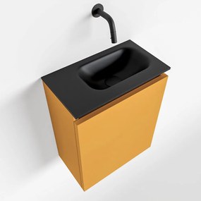 Mondiaz Ture 40cm toiletmeubel ocher met wastafel urban rechts geen kraangat
