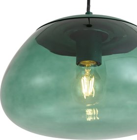 Retro hanglamp groen met groen glas - Giselle