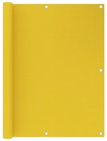 vidaXL Balkonscherm 120x600 cm HDPE geel