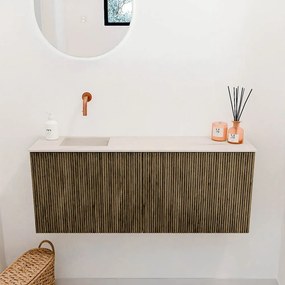 Mondiaz Joya DLux 100cm toiletmeubel dusk met wastafel faye links zonder kraangat meli