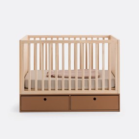 Babybed in grenen met opberglades, Bloky