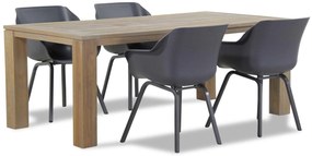 Tuinset 4 personen 165 cm Kunststof Grijs Hartman Sophie