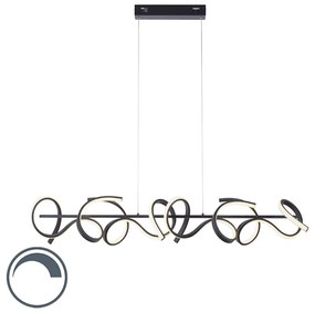 Eettafel / Eetkamer Design hanglamp zwart incl. LED en dimmer - Krisscross Design Binnenverlichting Lamp