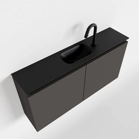Mondiaz Ture 100cm toiletmeubel dark grey met wastafel urban midden 1 kraangat