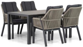 Tuinset 4 personen 155 cm Aluminium/Rope Taupe Lifestyle Garden Furniture Verona/Young