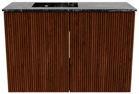 Mondiaz Joya DLux 60cm toiletmeubel ruby met wastafel faye links 1 kraangat lava