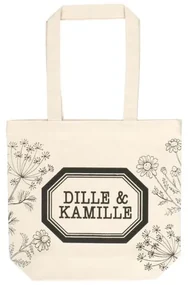 Canvas tas, Dille&amp;Kamille, gerecycled katoen, limited edition, klein, 30 x 36 x 10 cm