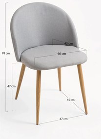 Pak 4 Vint Stoffen Stoelen