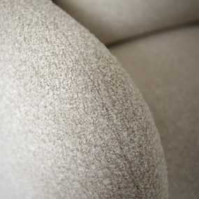 Ronde Fauteuil Beige Stof