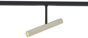 Moderne spot beige met zwart voor railsysteem 1-fase - Slimline Avery