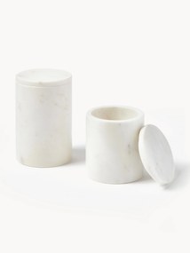 Marmeren opbergpotten Agata, 2-delig