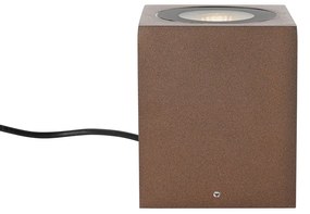 Industriële tuinspot roestbruin vierkant IP65 - Lennard