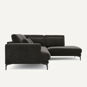 Hoekbank rechts in chenille fluweel, Marsile