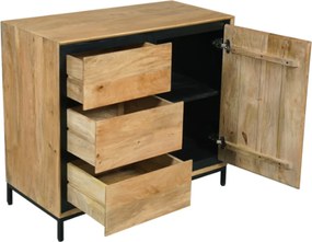 Starfurn RichWood Smal Dressoir Industrieel Mango 100 Cm - 100x45x85cm.