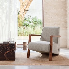 Fauteuil in wol en polyester Sanami