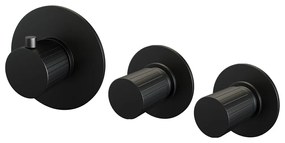 Brauer Stripe inbouw badkraan met 3 standen handdouche zwart mat