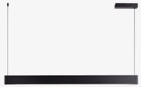 Led Lineaire Hanglamp 120 Cm Met Indirect Licht In Aluminium Maulenis Zwart - Sklum