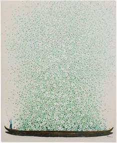 Handgeschilderde canvas print Flower Boat