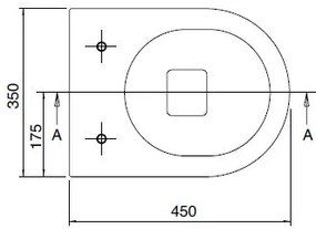 Alterna Breve verkort toilet randloos 45cm wit mat