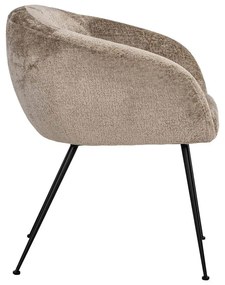 Richmond Interiors Ruby Eetkamerstoel Ronde Rugleuning Taupe Chenille