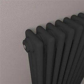 Eastbrook Rivassa 3 koloms radiator 45x180cm staal 2605W zwart mat