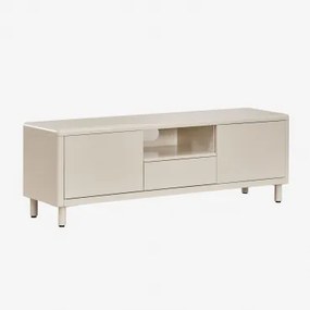 Michigan Stalen Tv-standaard Tapioca Beige & ↔︎ 150 Cm - Sklum