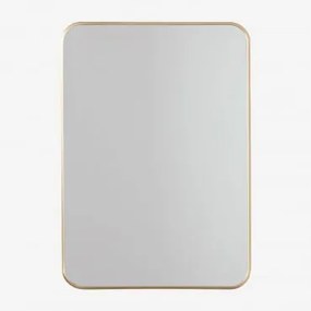 Rechthoekige Aluminium Wandspiegel (50x70 Cm) Tuluise Goud - Sklum