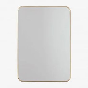Rechthoekige Wandspiegel In Aluminium 50x70 Cm Tuluise Goud - Sklum