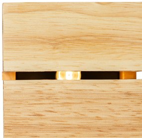 Landelijke wandlamp eiken hout 9,7 cm - Transfer Groove Landelijk G9 vierkant Binnenverlichting Lamp