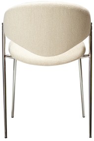 Dan-Form Zone Beige Eetkamerstoel Met Chroom