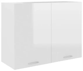 vidaXL Hangkast 80x31x60 cm spaanplaat hoogglans wit