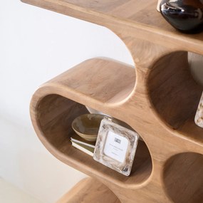Open Kast Van Mango Hout Hoog - 120x31x150cm.
