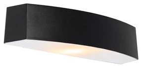 Moderne buiten wandlamp zwart IP44 - Bojan Modern E27 IP44 Buitenverlichting