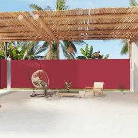 vidaXL Tuinscherm uittrekbaar 200x1200 cm rood