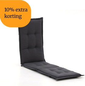 + 10% kassakorting | Deckchair kussen | Grijs-Antraciet  | Olefin | Tex Style | 195x45cm | Kees Smit Tuinmeubelen