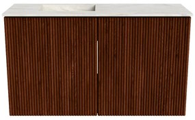Mondiaz Joya DLux 70cm toiletmeubel ruby met wastafel faye links 1 kraangat ostra