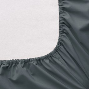 Hoeslaken in gewassen perkal, omslag 30 cm, Sabbal