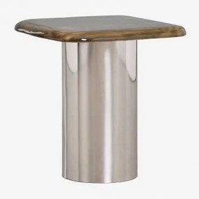 Pack Van 2 Vierkante Nachtkastjes 40x40 Cm Merieines Leger Groen – Koel & ↑50 Cm - Sklum