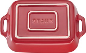 Staub Ceramique Ovenschaal 20 cm, Rechthoekig, Kersenrood - Ceramique - Staub