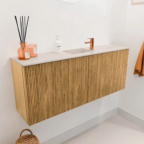 Mondiaz Joya DLux 100cm toiletmeubel oak met wastafel faye midden 1 kraangat meli