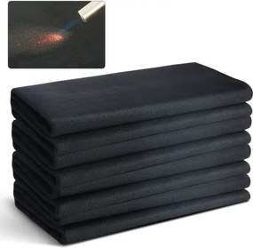VEVOR 4-delige set lasdekens 950 x 910 x 3 mm, lasbeschermingsdeken, hittebestendig tot 982 °C, hittebeschermend weefsel, hittebeschermende mat, branddeken van koolstofvezel, brandwerende onderlegger, brandwerende mat, brandwerende mat