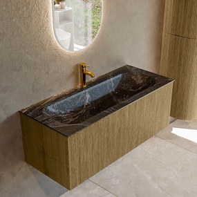 Mondiaz Kurve-dlux 110cm badmeubel dusk met 1 lade en wastafel big medium midden 1 kraangat lava