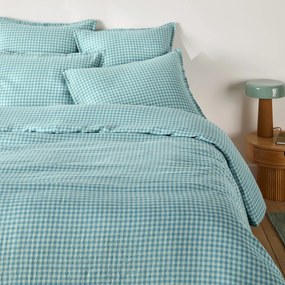 Dekbedovertrek in gewassen linnen, ACÉLIE BLEU