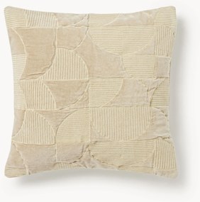 Geborduurde kussenhoes Verina met geometrisch patroon