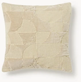 Geborduurde kussenhoes Verina met geometrisch patroon