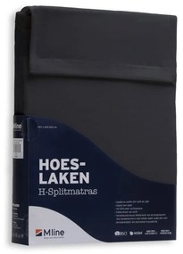 M line Hoeslaken Modal split Antraciet 160 x 220 cm