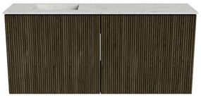 Mondiaz Joya DLux 90cm toiletmeubel shadow met wastafel faye links 1 kraangat opalo